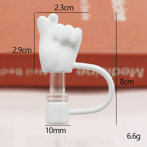 Cute Cartoon Silicone Straw Cap Dust PlugTumbler Straw Toppers for Tumblers, Dust-Proof Drinking Straw Caps for Reusable Straws Tips